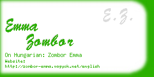 emma zombor business card